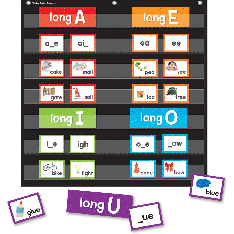 Teacher Created Resources Long Vowels Pocket Chart Cards (20851)