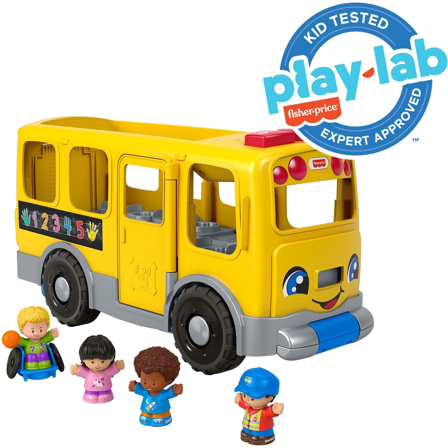 Fisher-Price Little People Toddler Learning Toy, Big Yellow School Bus Musical Push Toy (GLT75)