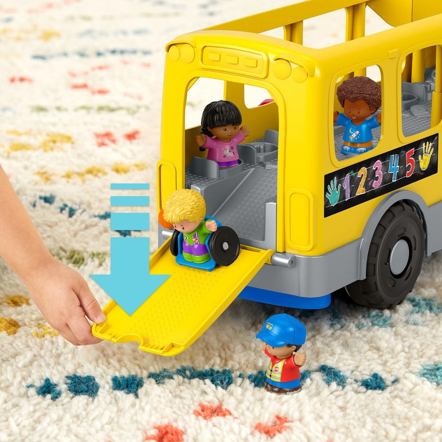 Fisher-Price Little People Toddler Learning Toy, Big Yellow School Bus Musical Push Toy (GLT75)