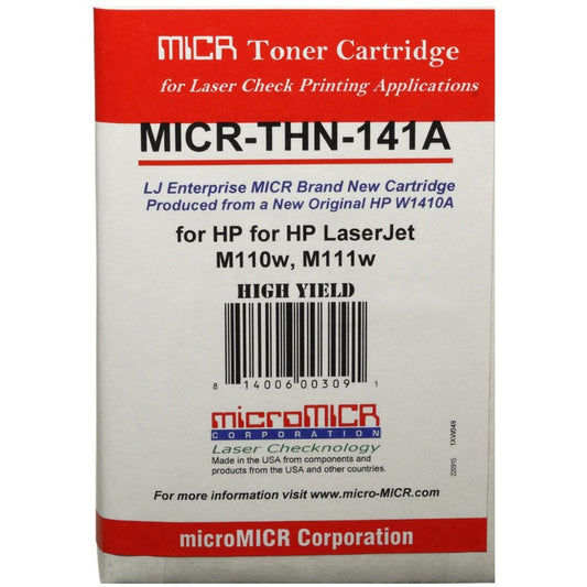 microMICR MICR Standard Yield Laser Toner Cartridge - Alternative for HP 141A (W1480A) - Black - 1 Each (MICRTHN141A)