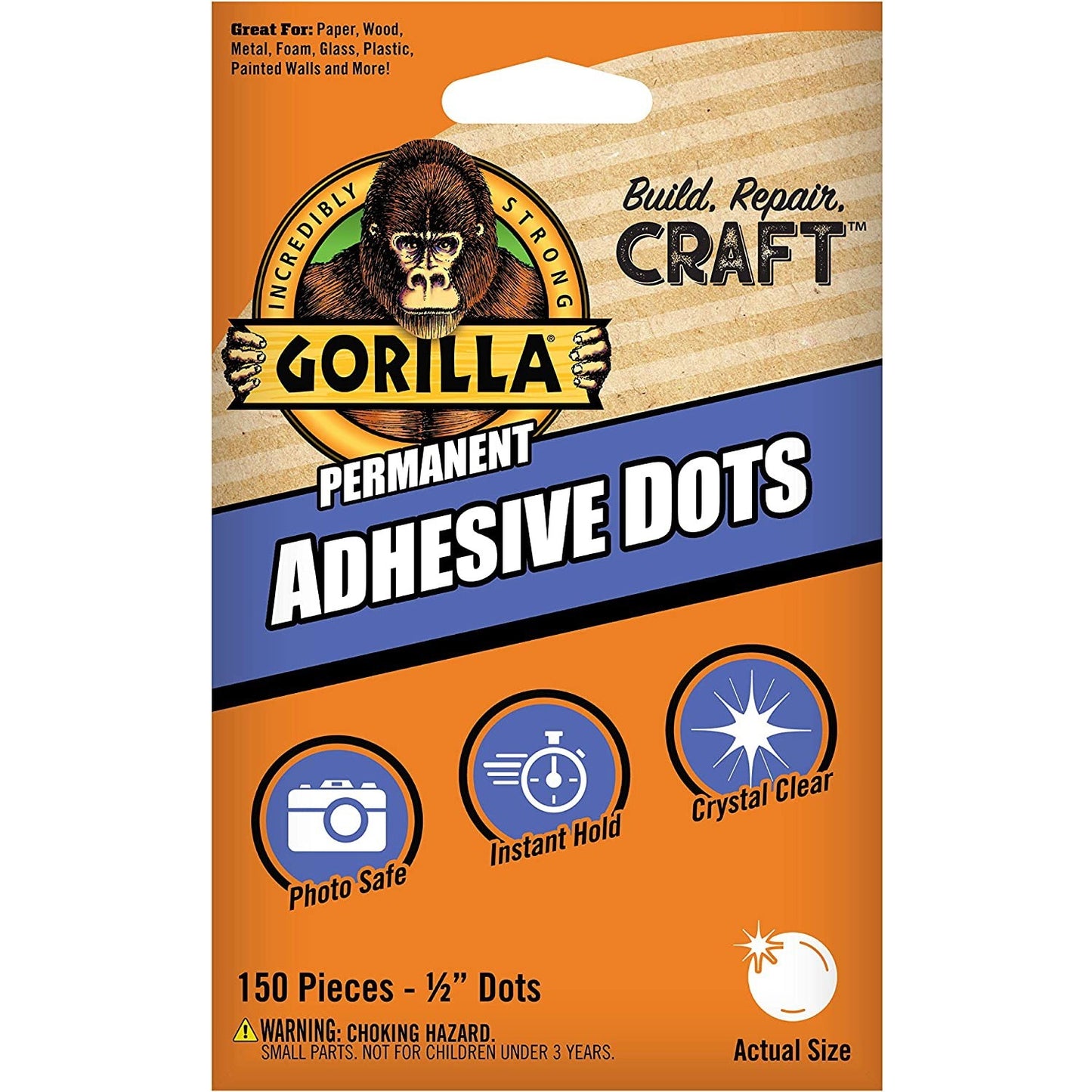 Gorilla Glue Gorilla Permanent Adhesive Dots (104905)