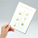  Invitation Cards with Metallic Gold Borders (3325)