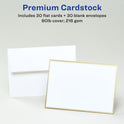  Invitation Cards with Metallic Gold Borders (3325)