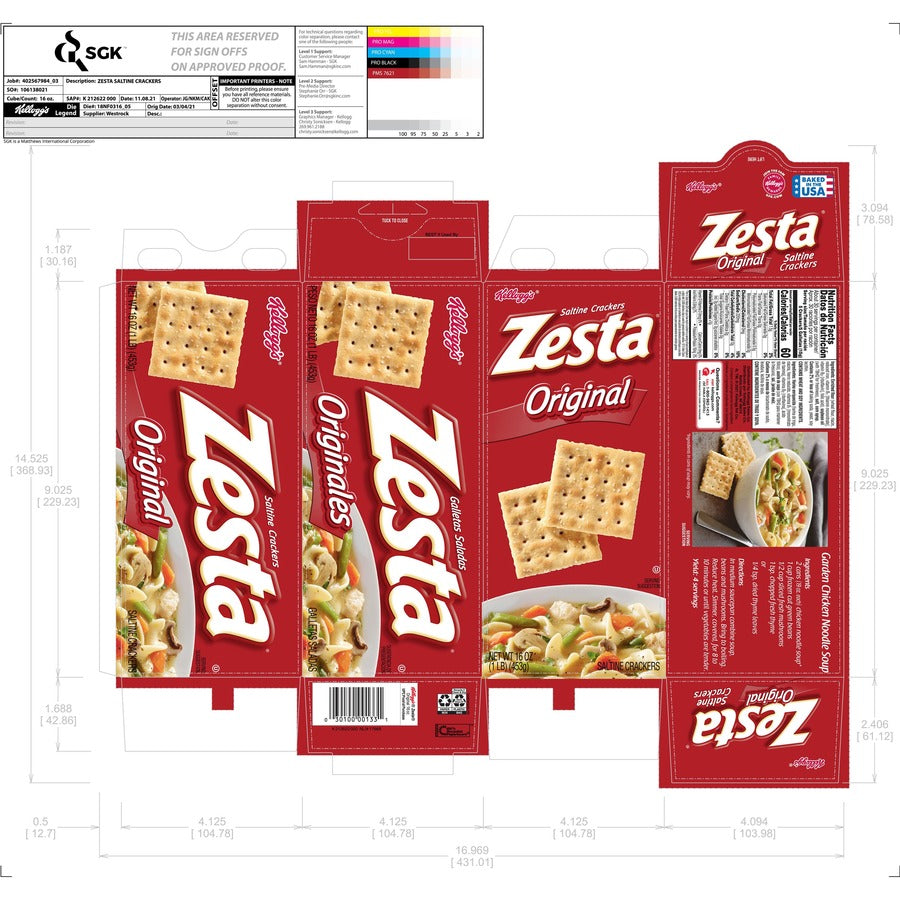 Kellogg's Zesta Saltine Crackers (00133)