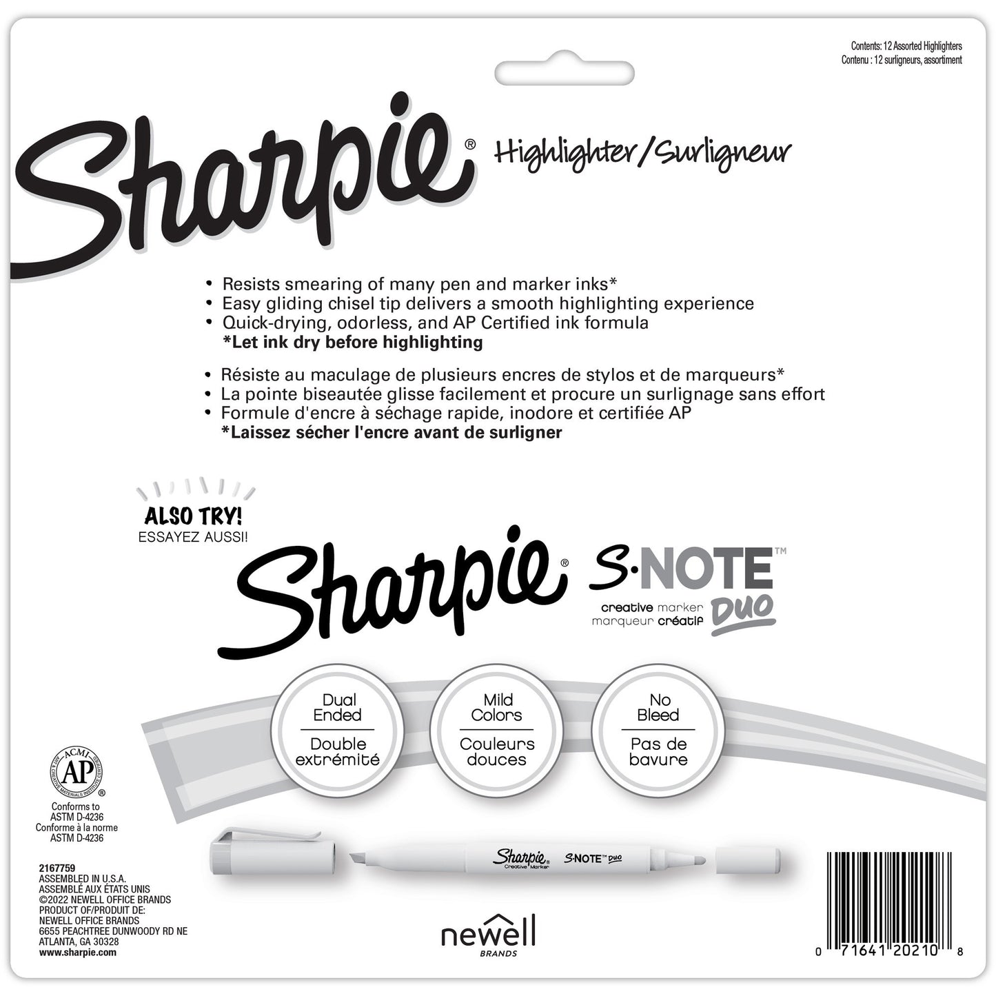 Sharpie SmearGuard Tank Style Highlighters (2157492)