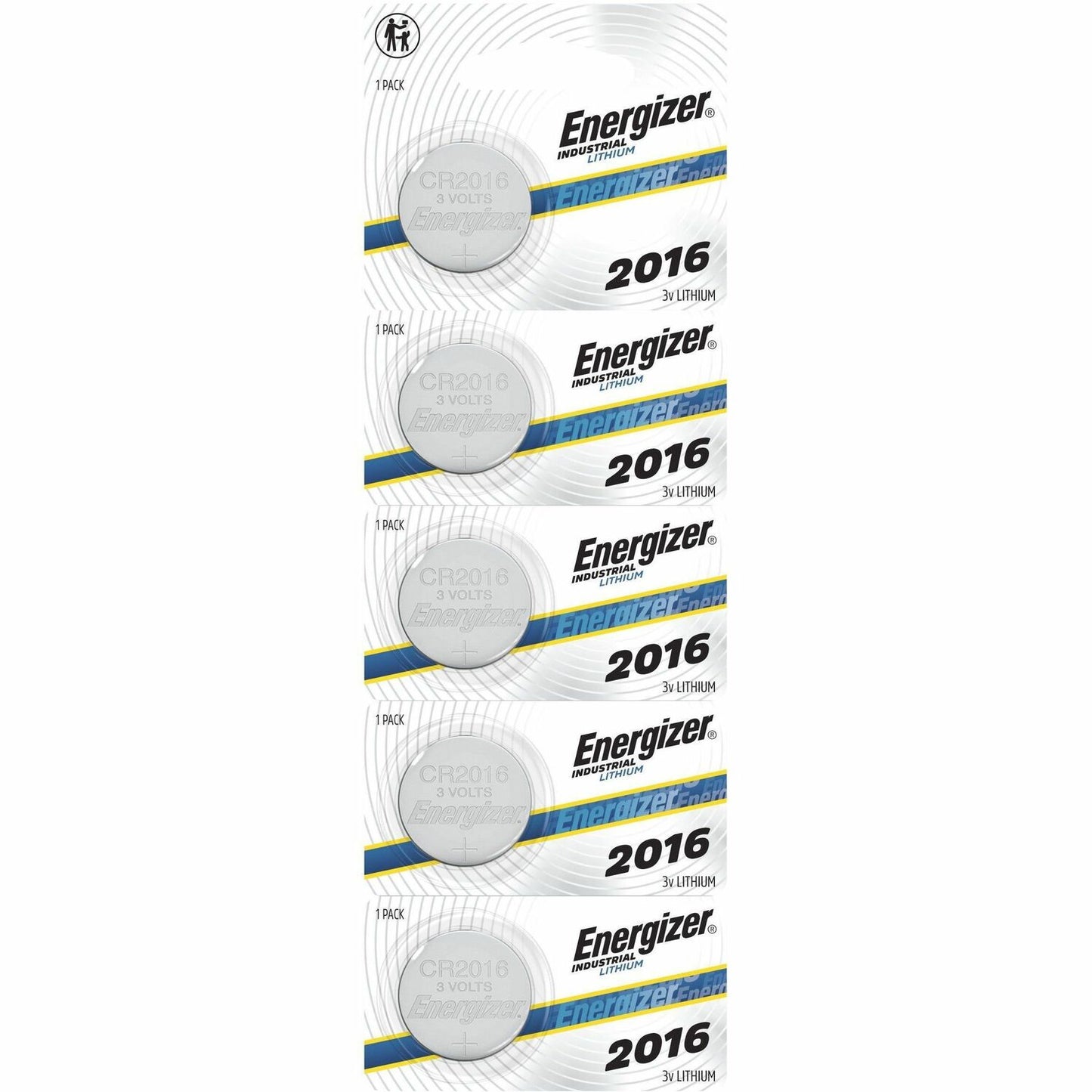 Energizer Industrial 2016 Lithium Batteries, 2016 Energizer Industrial Lithium Batteries, 5 Pack (ECRN2016)