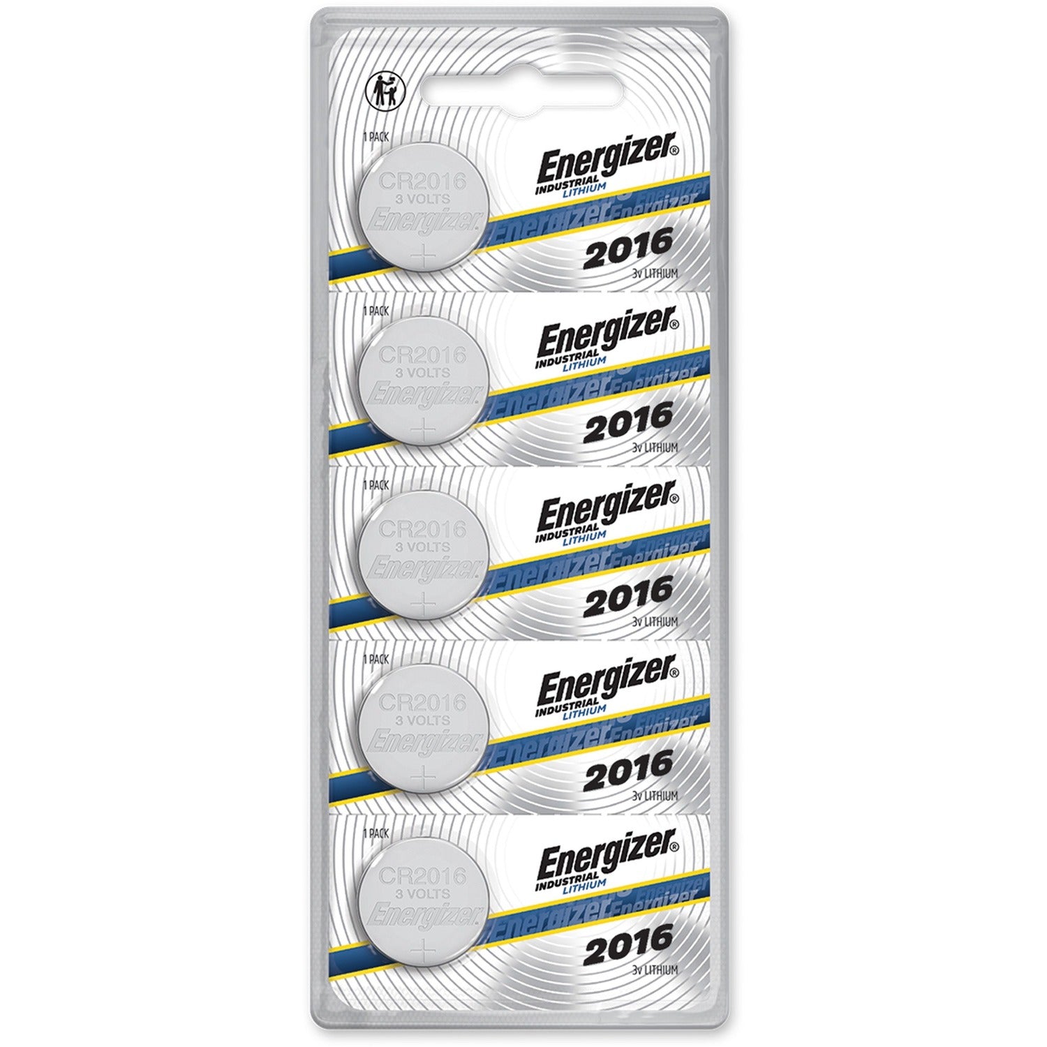 Energizer Industrial 2016 Lithium Battery 5-Packs (ECRN2016BX)