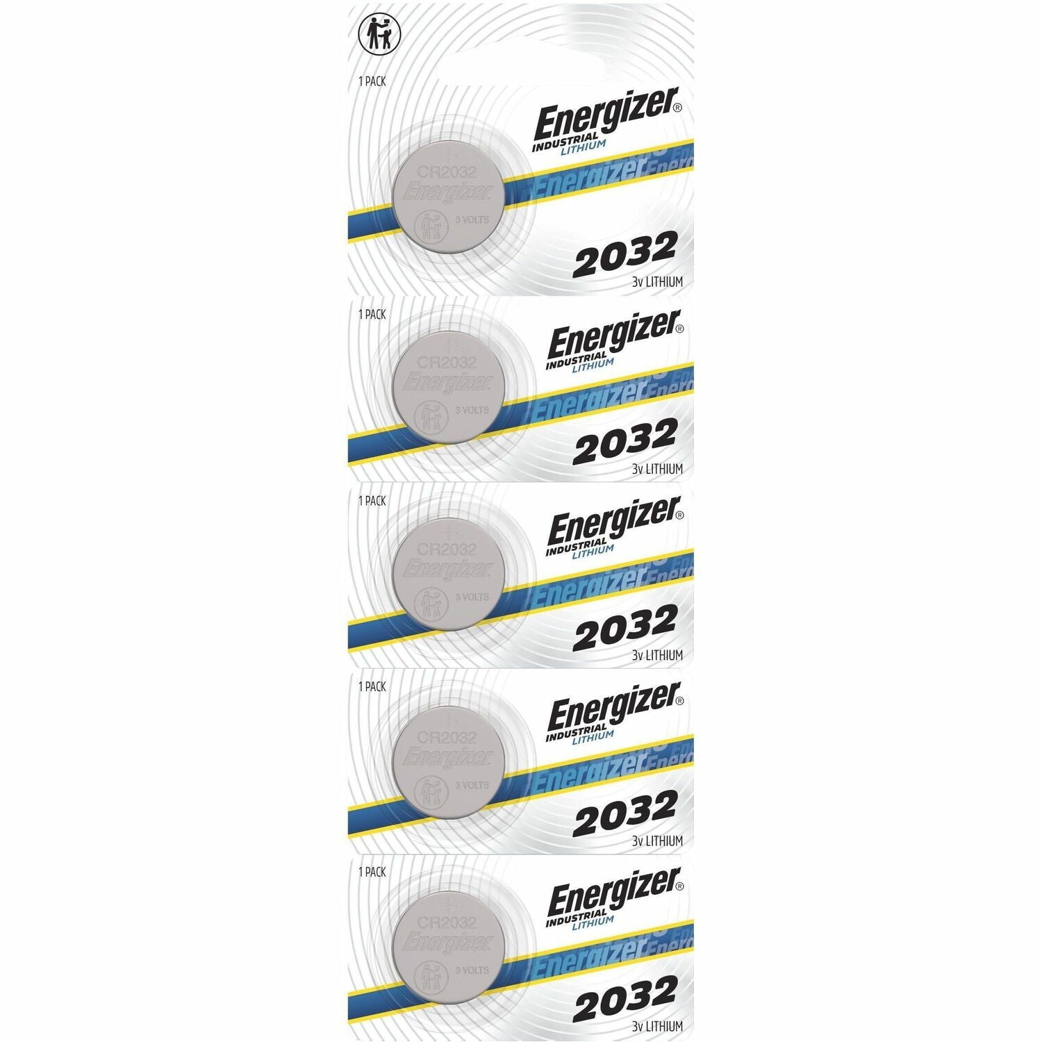 Energizer Industrial 2032 Lithium Batteries, 2032 Energizer Industrial Lithium Batteries, 5 Pack (ECRN2032)