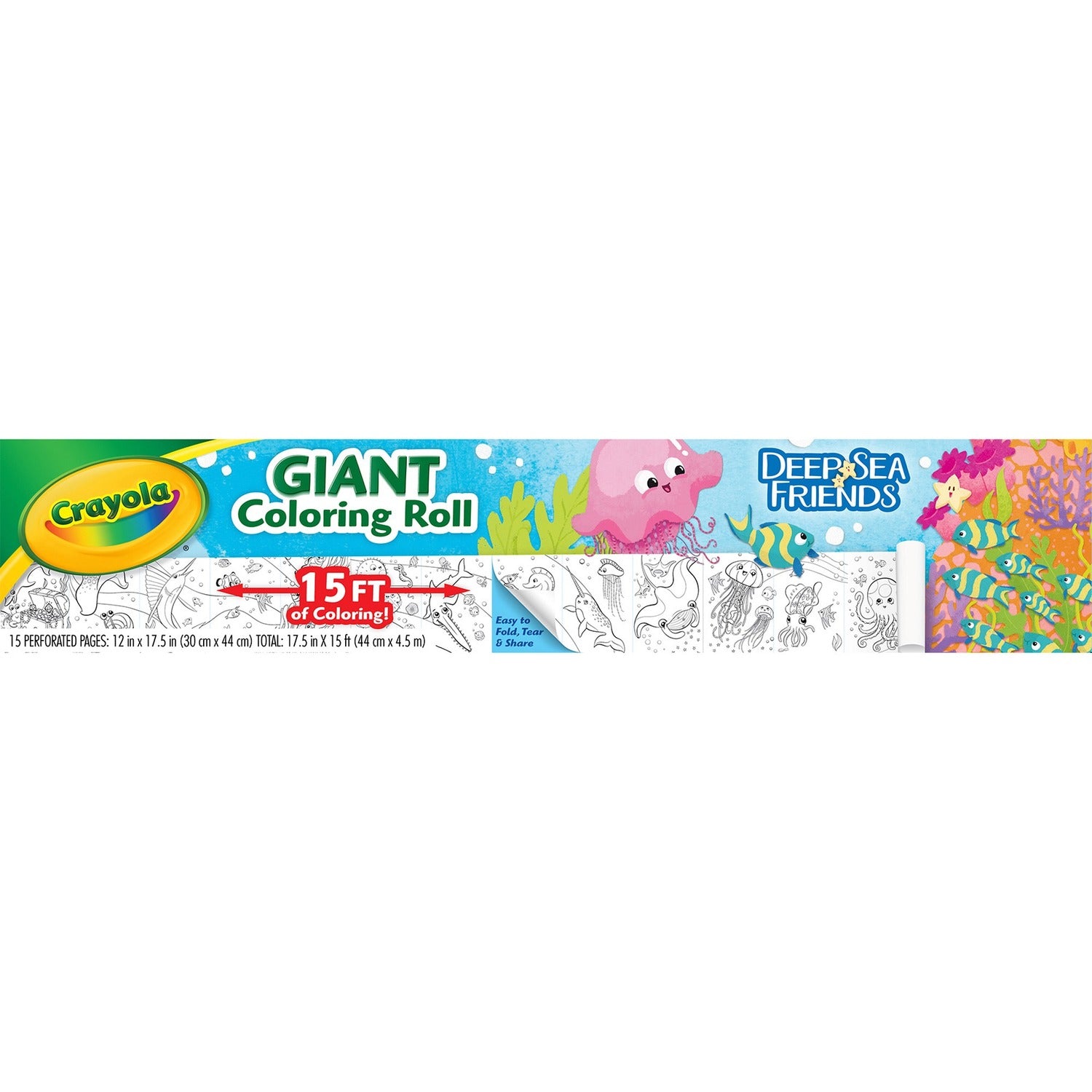 Crayola Deep Sea Friends Giant Coloring Roll (042721)