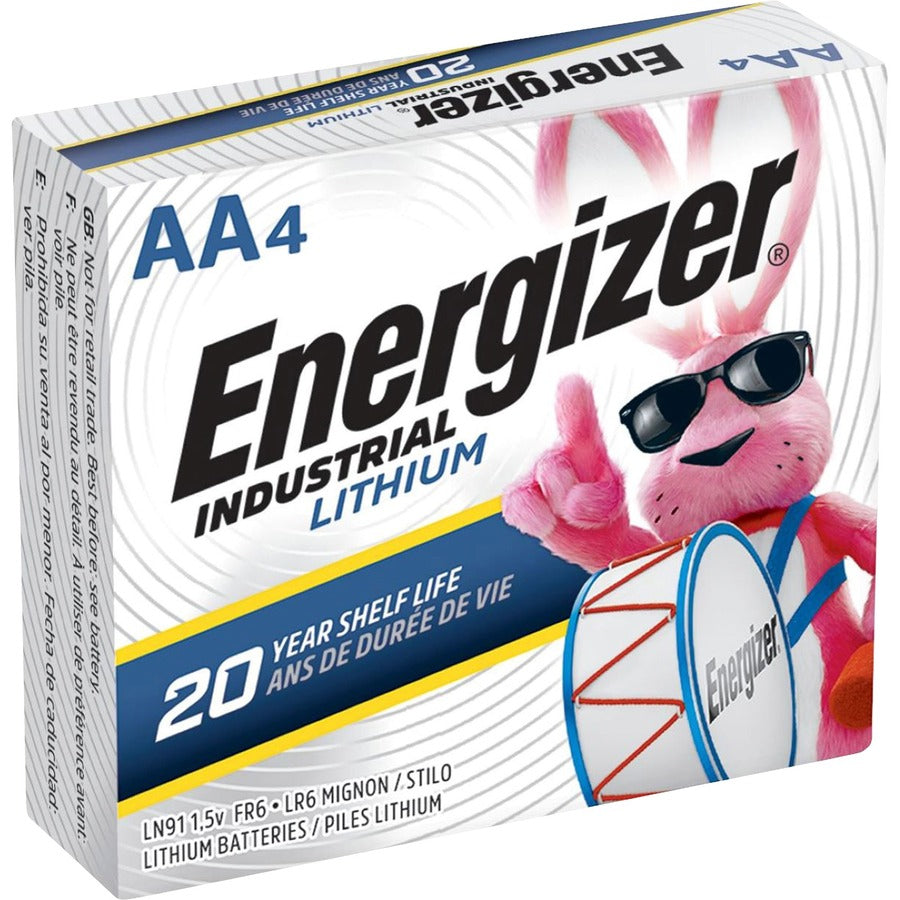 Energizer Industrial AA Lithium Battery 4-Pack (LN91BX)