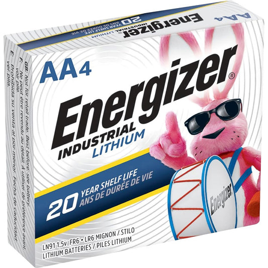 Energizer Industrial AA Lithium Battery 4-Pack (LN91CT)