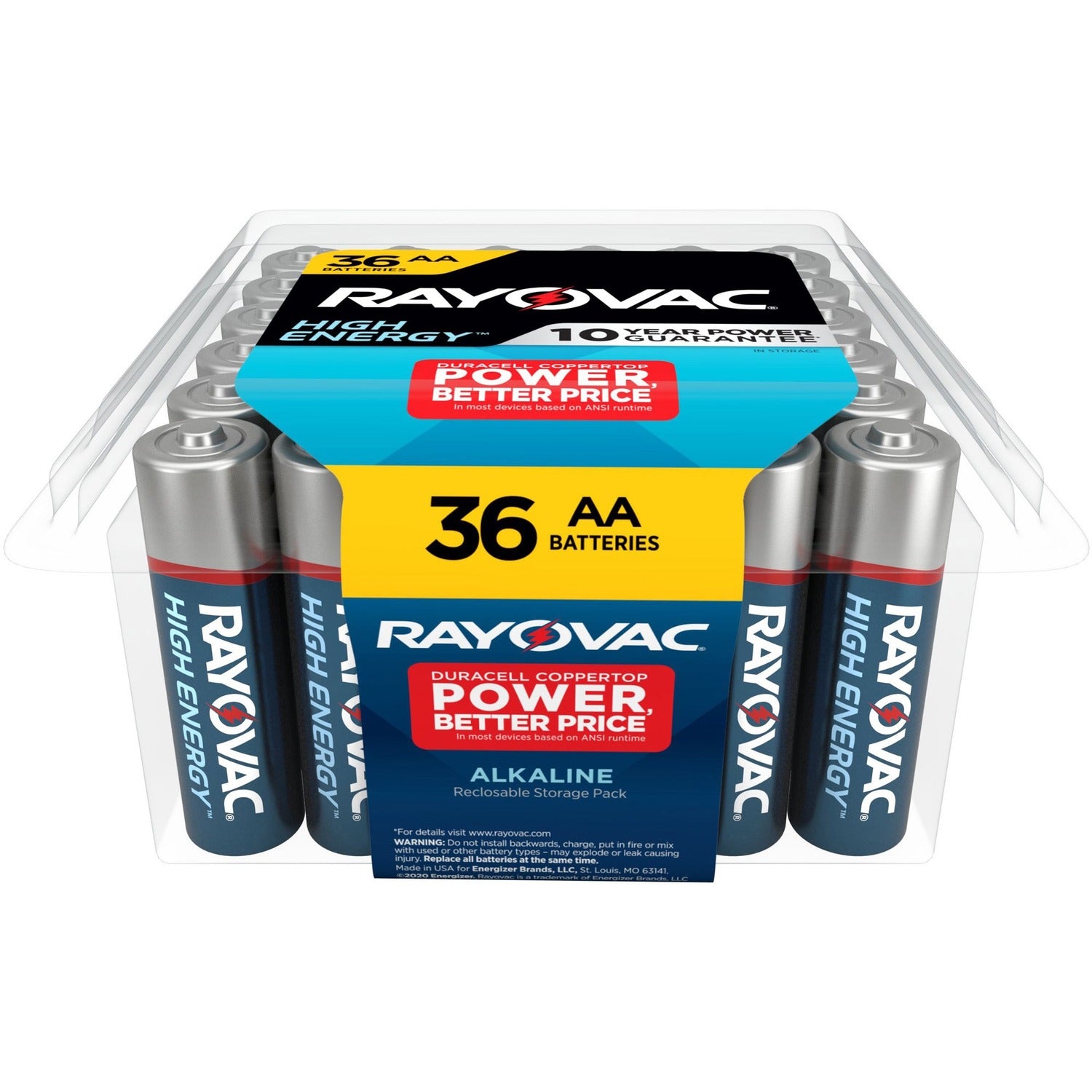 Rayovac High Energy Alkaline AA Batteries (81536PP)