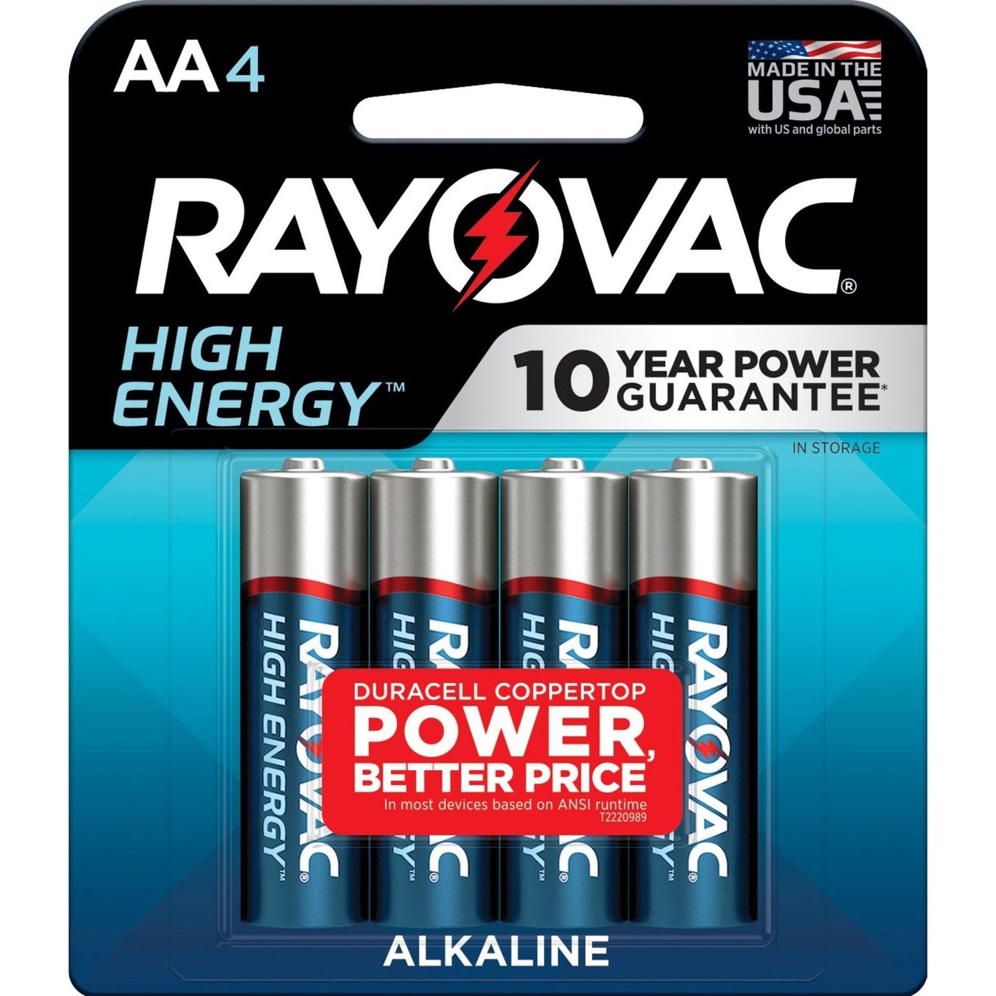 Rayovac High Energy Alkaline AA Batteries (8154T)