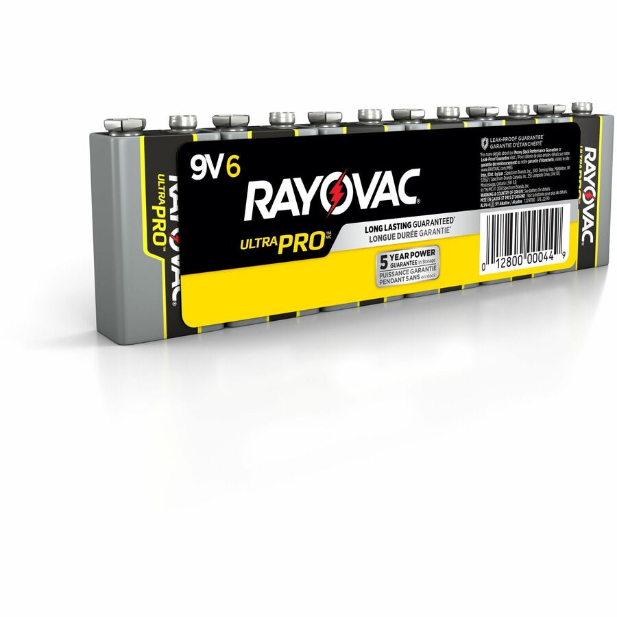 Rayovac Ultra Pro Alkaline 9V Batteries, 6 Pack (AL9V6)