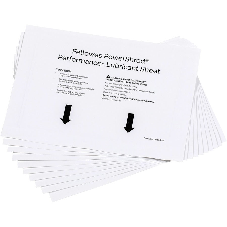 Fellowes Powershred Performance+ Lubricant Sheets (4015501)