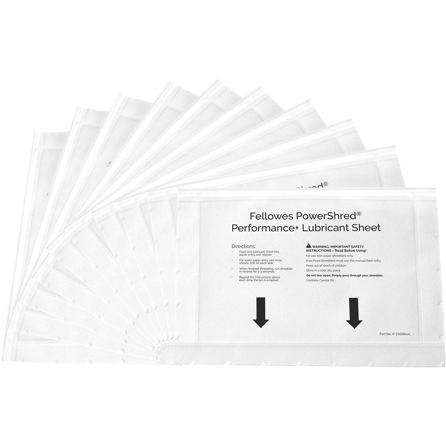 Fellowes Powershred Performance+ Lubricant Sheets (4015501)