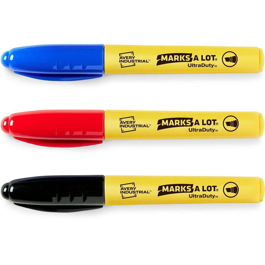 Avery UltraDuty Markers, Chisel Tip, 3 Assorted Markers (29864)