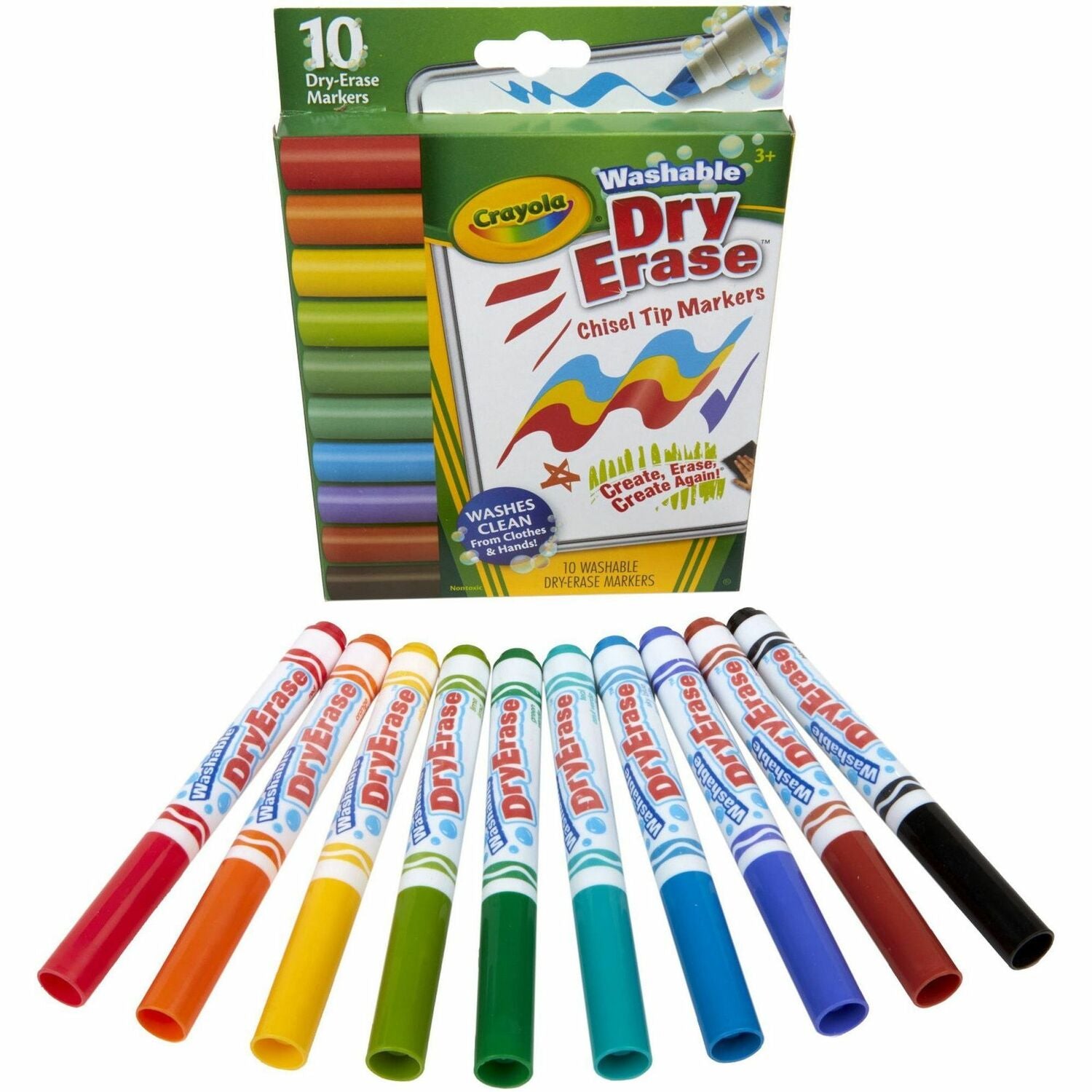 Crayola Washable Dura-Wedge Tip Dry-Erase Markers (587733)
