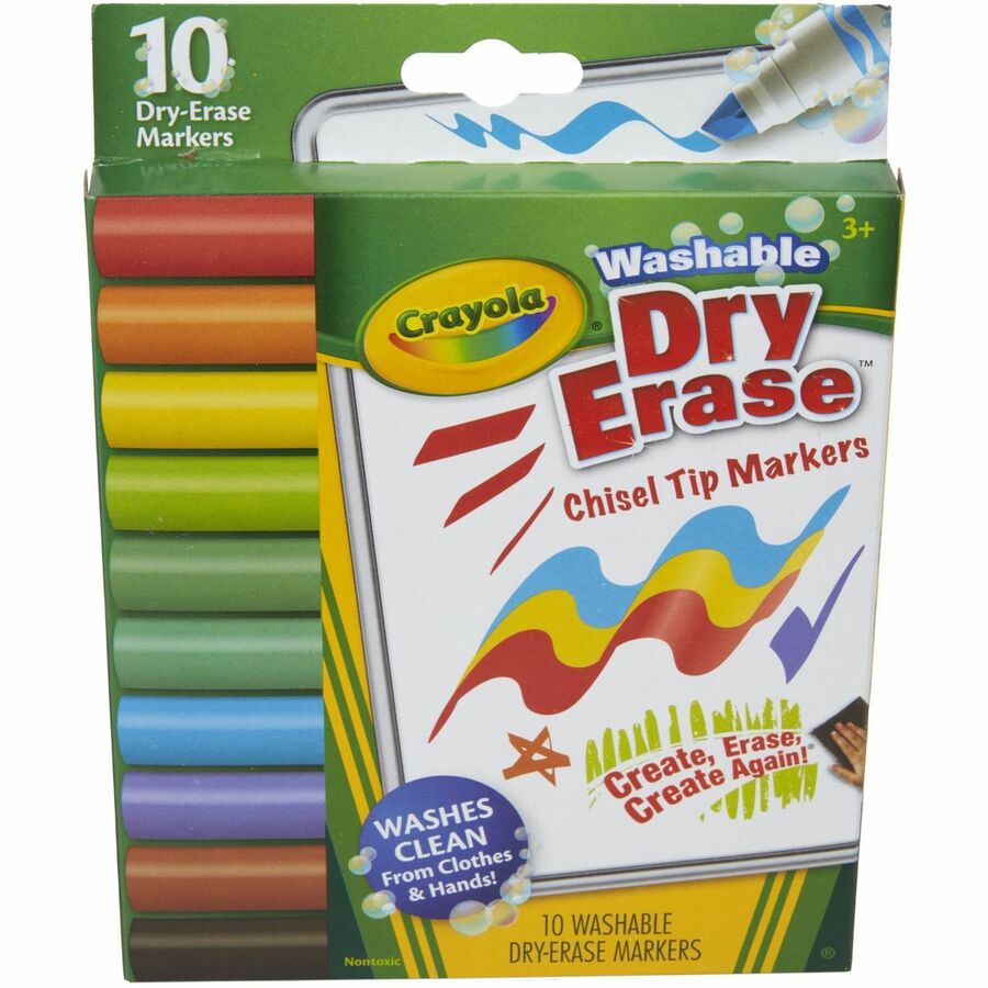 Crayola Washable Dura-Wedge Tip Dry-Erase Markers (587733)