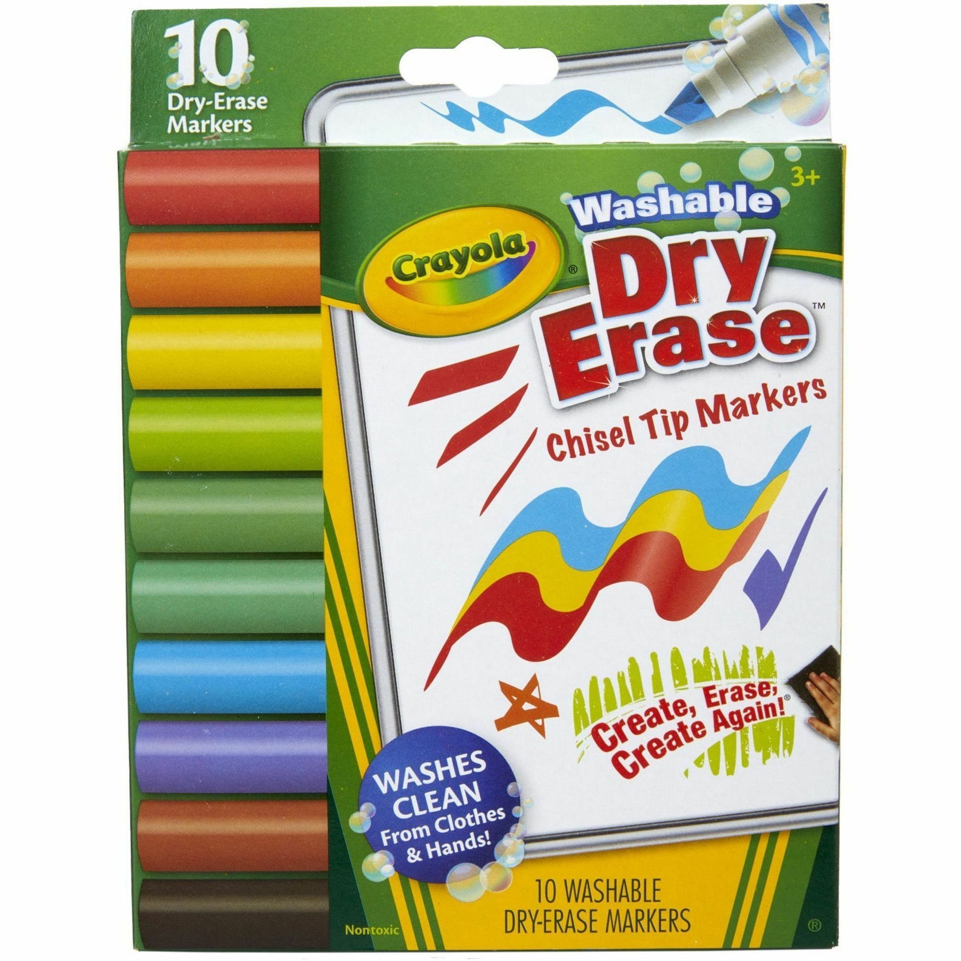 Crayola Washable Dura-Wedge Tip Dry-Erase Markers (587733)