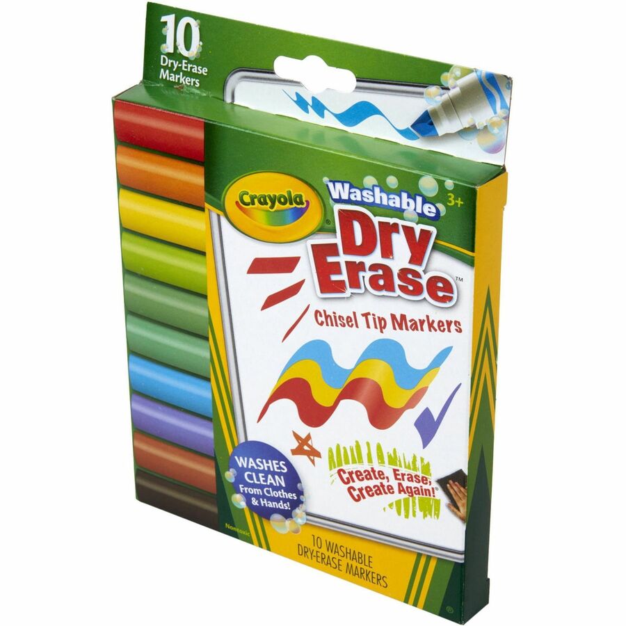 Crayola Washable Dura-Wedge Tip Dry-Erase Markers (587733)