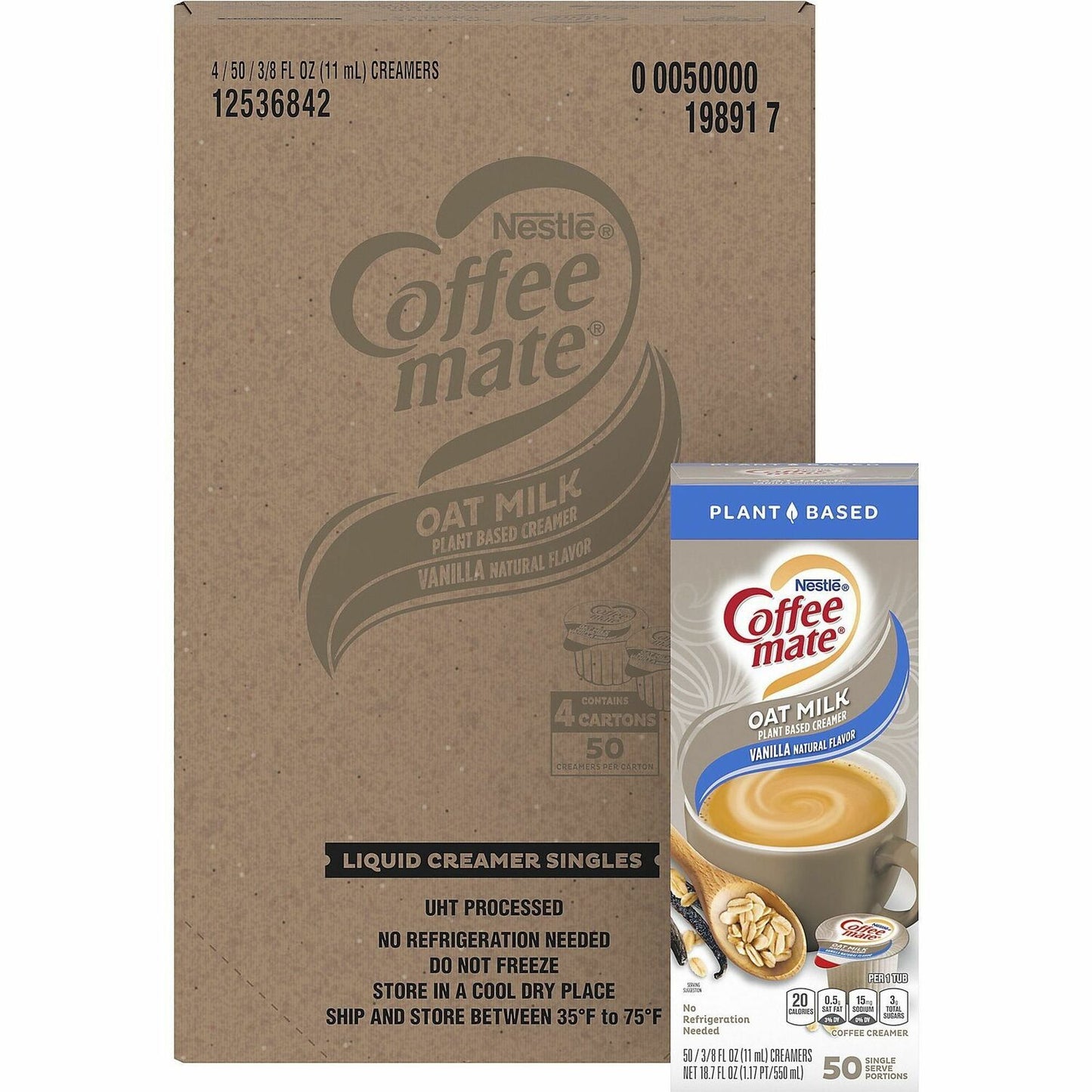 Coffee-mate Coffee mate Oat Milk Vanilla Liquid Creamer Singles (19891CT)