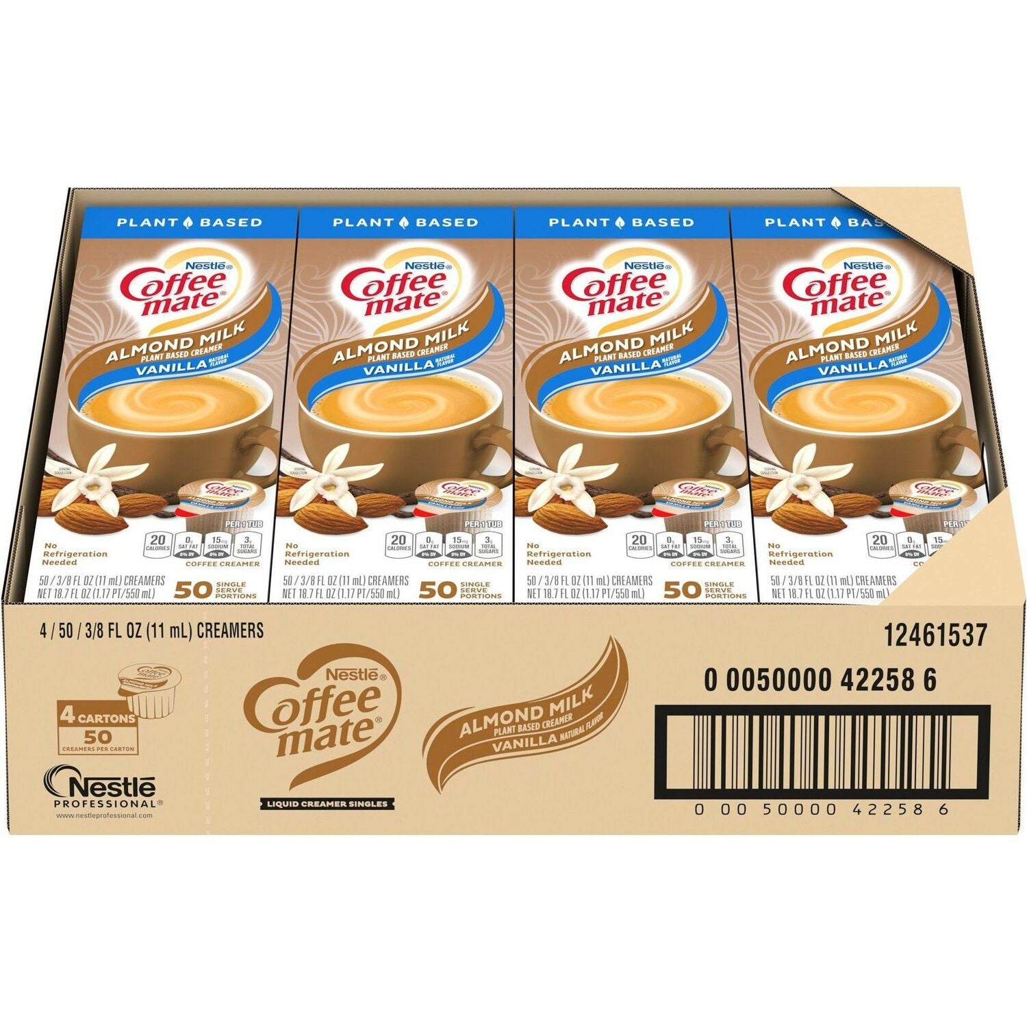 Coffee-mate Coffee mate Almond Milk Vanilla Liquid Creamer Singles (42258CT)