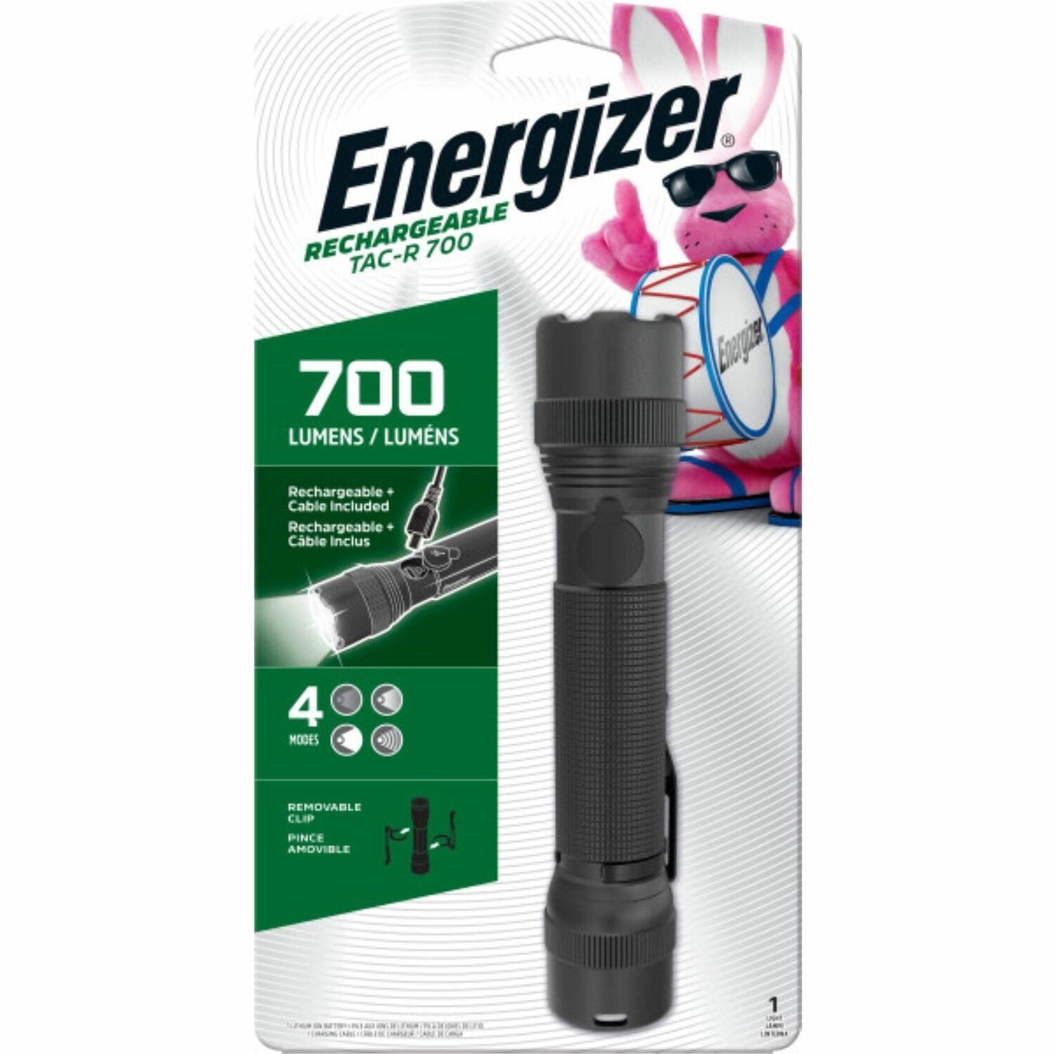 Energizer Rechargeable Tactical Metal Light (ENPMTRL8HD)