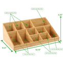 Mind Reader Bali 11-Compartment Bamboo Organizer (COMORGBM)