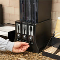 Mind Reader 3-Compartment Utensil Dispenser Organizer (CUTDISPBK)