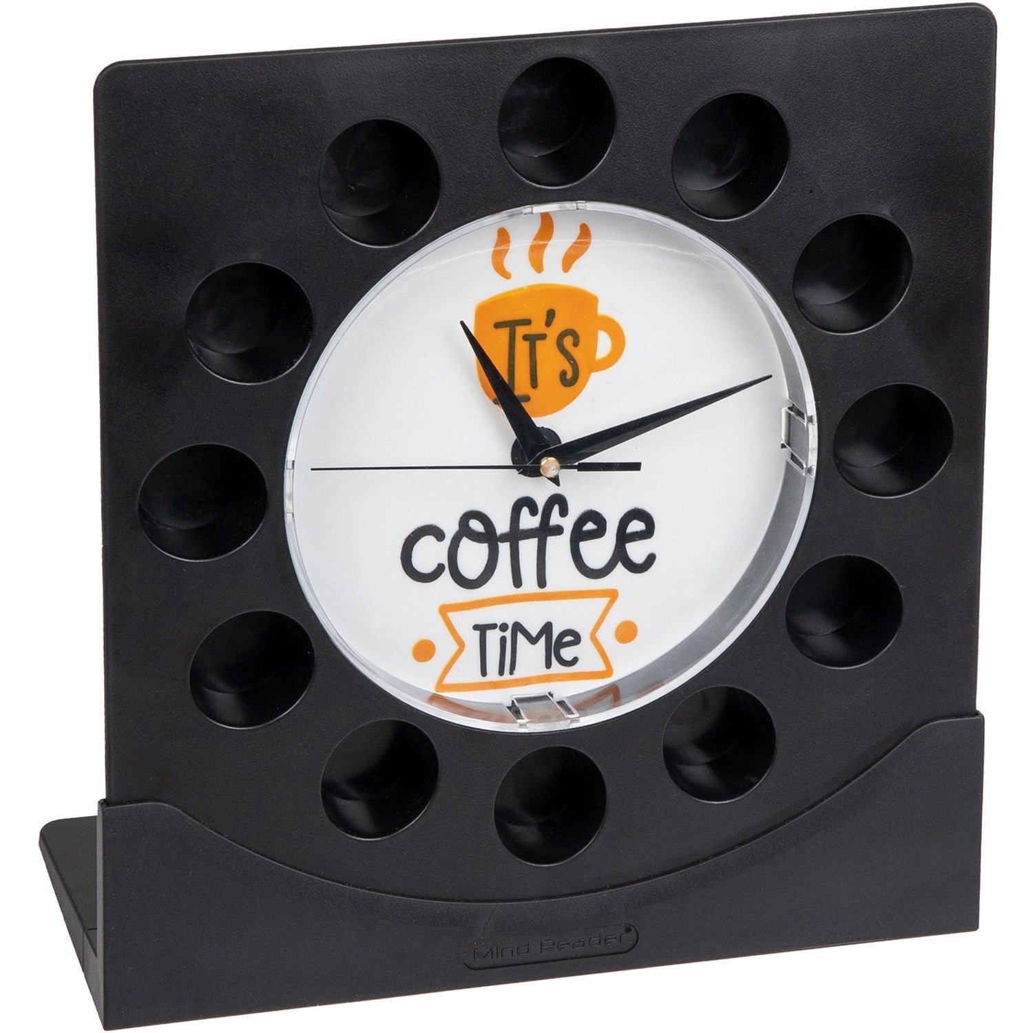 Mind Reader Anchor Coffee Pod Holder with Clock (PODCLOCK)