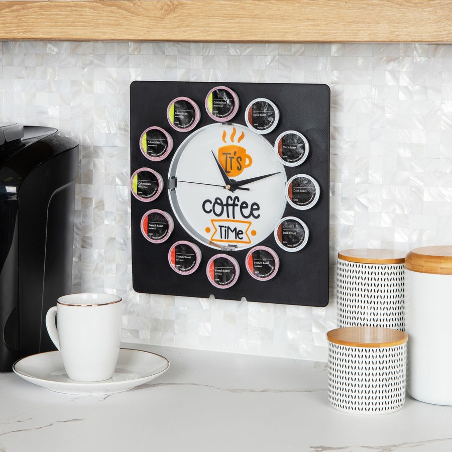 Mind Reader Anchor Coffee Pod Holder with Clock (PODCLOCK)