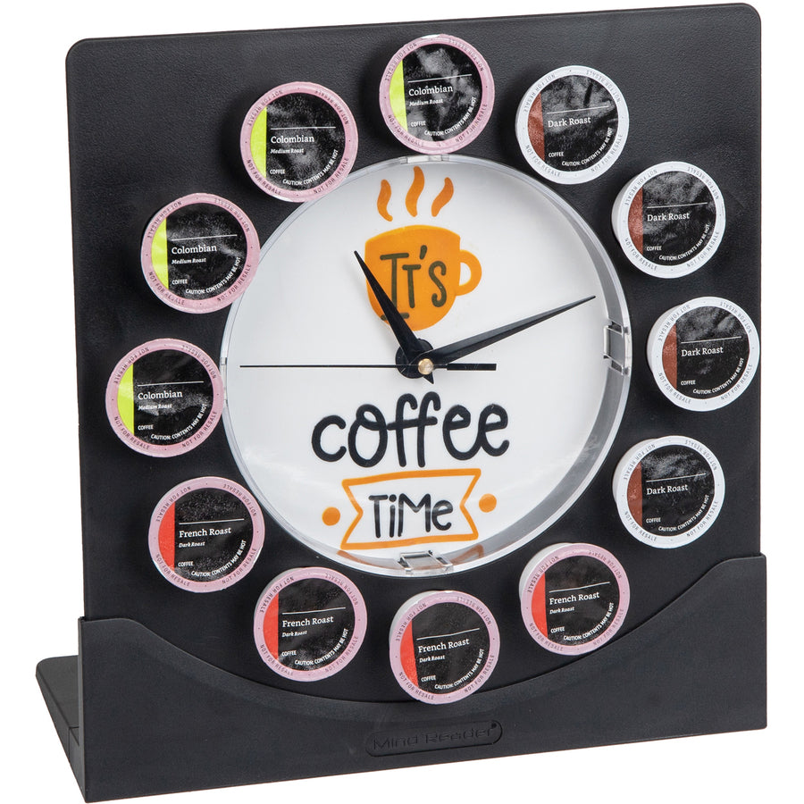 Mind Reader Anchor Coffee Pod Holder with Clock (PODCLOCK)