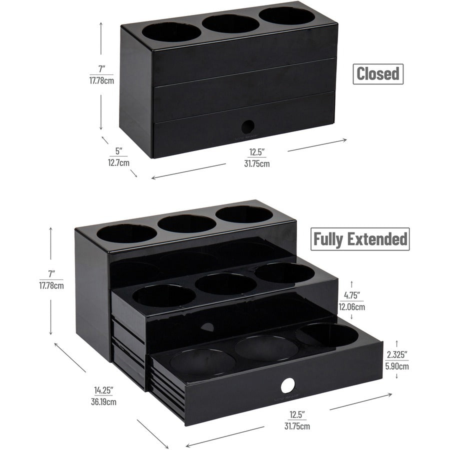 Mind Reader 9-Compartment Nested Syrup Bottle Holder (SYRUPH9)