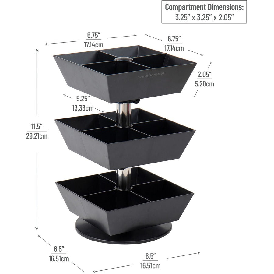 Mind Reader Anchor 12-Compartment Tea Carousel (TEASWIV3T)