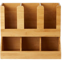 Mind Reader 6-Compartment Cup/Lid Bamboo Organizer (UPBMB)