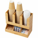 Mind Reader 6-Compartment Cup/Lid Bamboo Organizer (UPBMB)