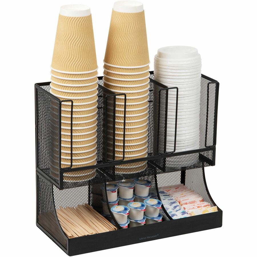 Mind Reader 6-Compartment Coffee Condiment Organizer (UPMESH)