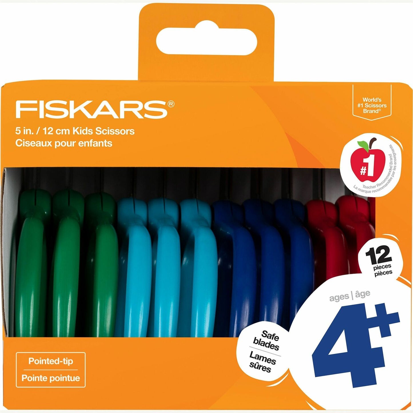 Fiskars 5" Pointed-tip Kids Scissors (1067002)