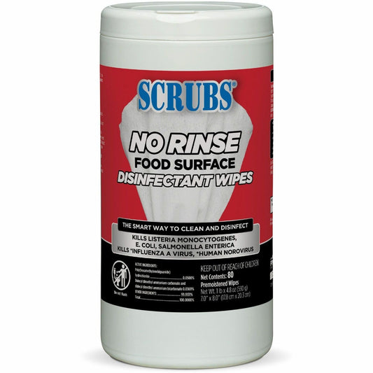 SCRUBS No Rinse Food Surface Disinfectant Wipes (97080)