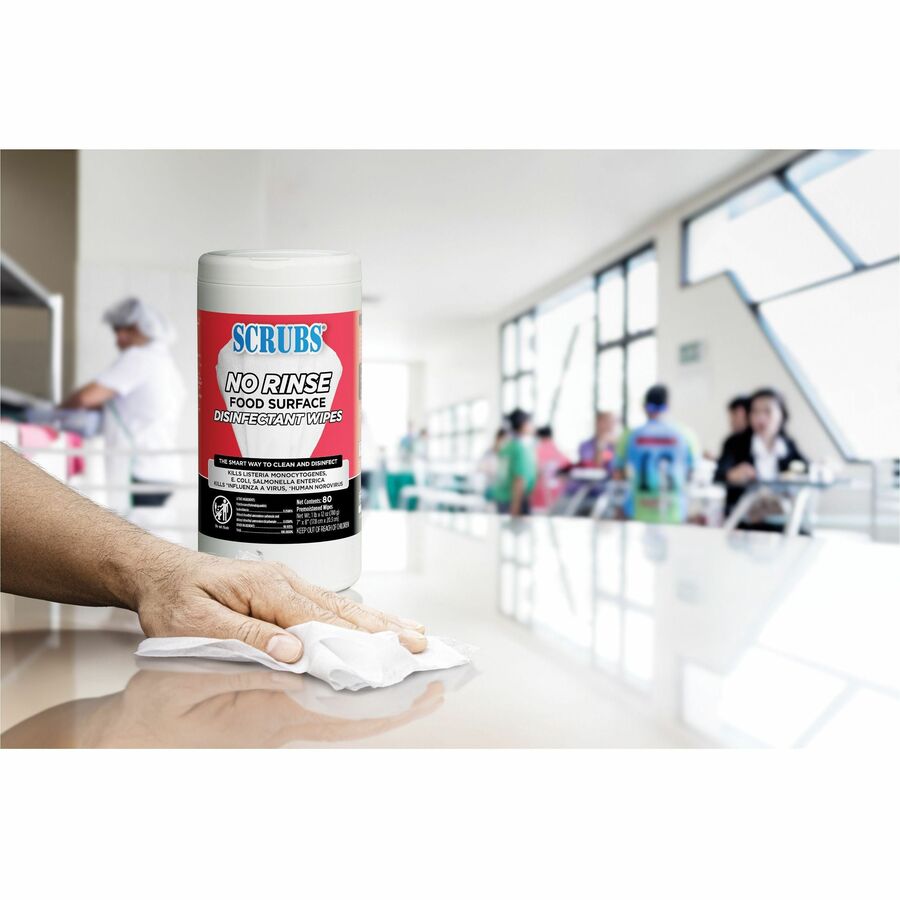 SCRUBS No Rinse Food Surface Disinfectant Wipes (97080)