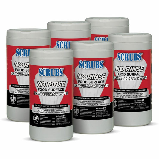 SCRUBS No Rinse Food Surface Disinfectant Wipes (97080CT)
