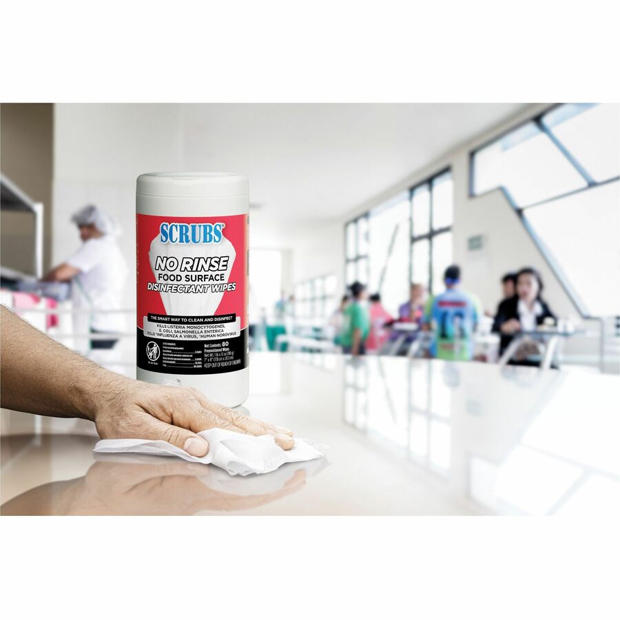 SCRUBS No Rinse Food Surface Disinfectant Wipes (97080CT)