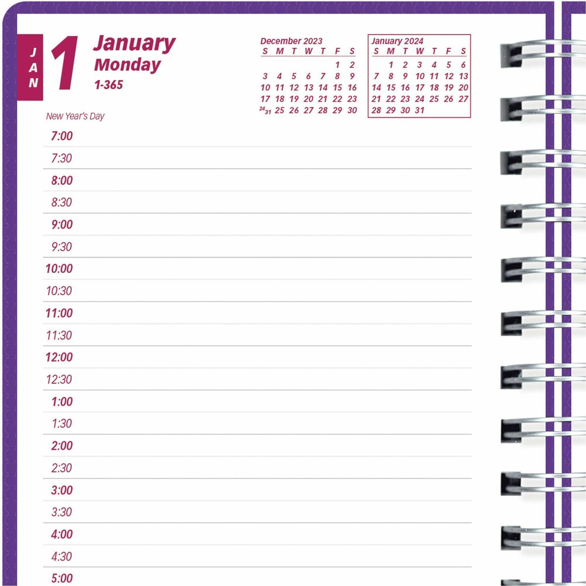 Brownline DuraFlex Daily Appointment Planner (CB634VPUR)