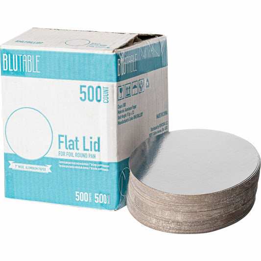 BluTable 7" Round Foil Pan Flat Board Lids (FOILLID7)