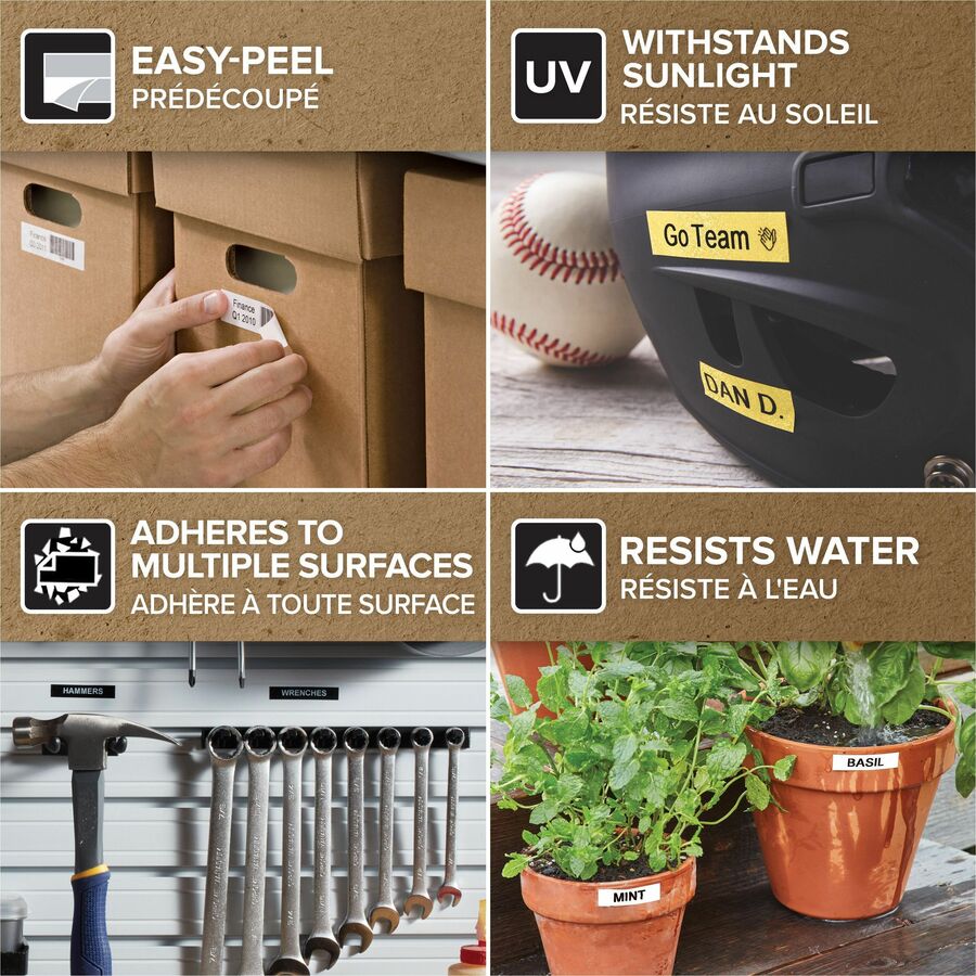 Dymo S0720780 D1 43613 Tape 6mm x 7m Black on White