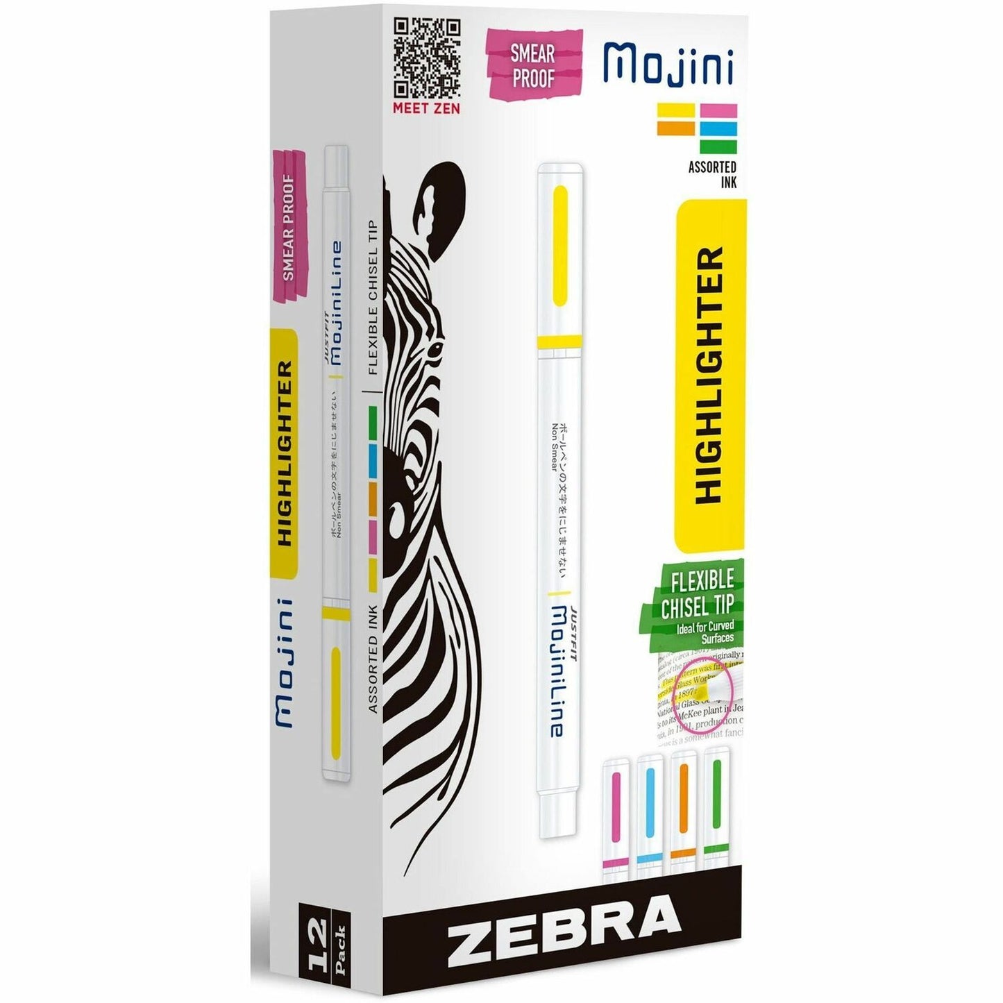 Zebra Pen Mojini Single Ended Highlighters (70200)