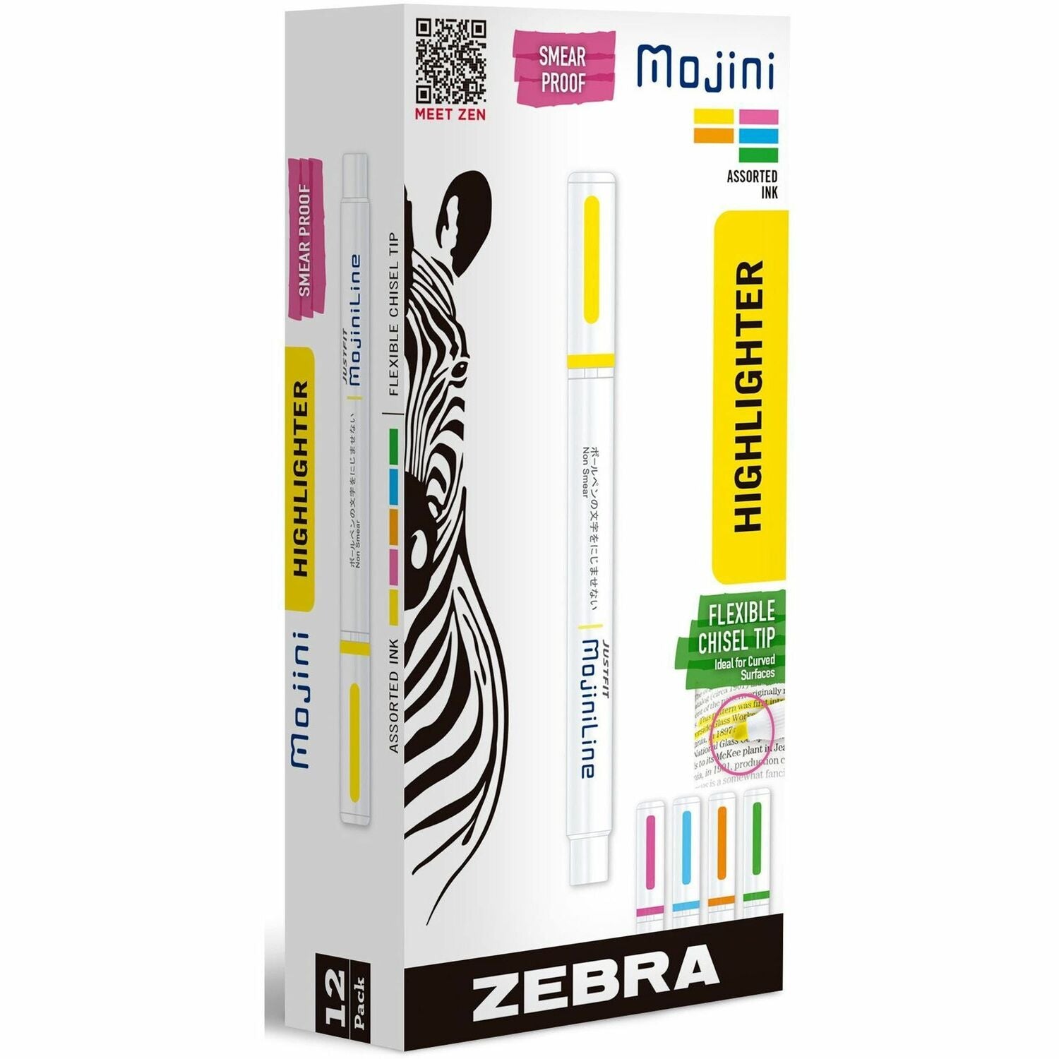 Zebra Pen Mojini Single Ended Highlighters (70200)