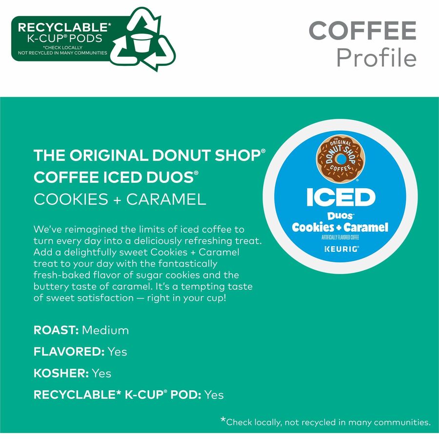  K-Cup Iced Duos Cookies and Caramel Coffee (9881)