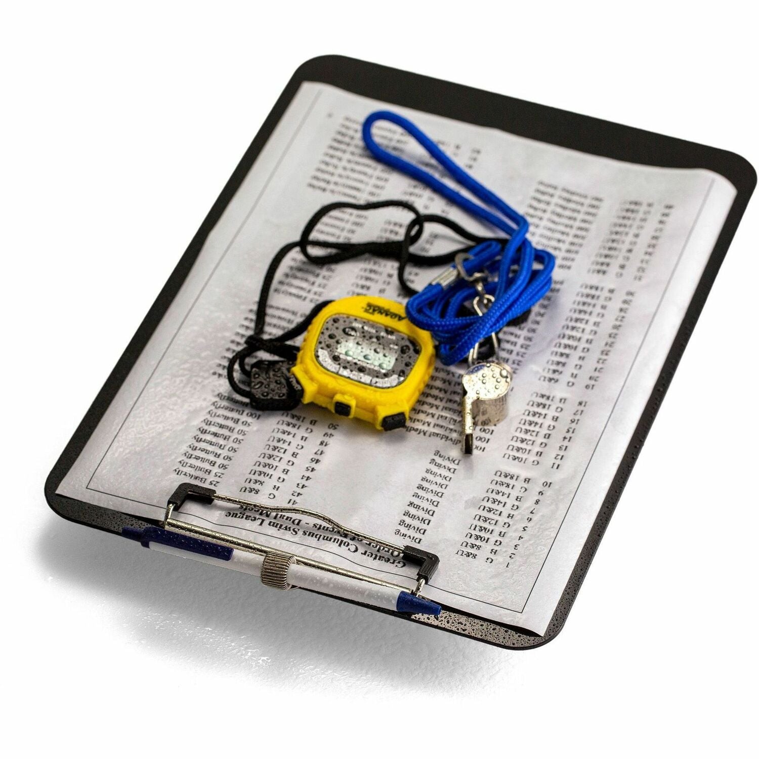 Officemate Low Profile Recycled Plastic Letter Size Clipboard w Pen Holder Black (83075)